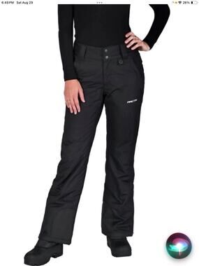 ARCTIX Women XL Insulated Snow Ski Pant Black Wind Water Resistant Boot Gaiters